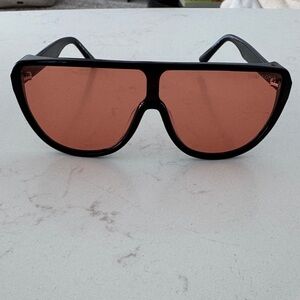 Tom Ford Black Frame with Red Lenses Sunglasses